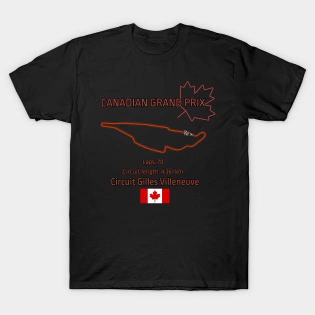 Canadian Grand Prix, Montreal, Circuit Gilles Villeneuve, F1 T-Shirt by Pattyld